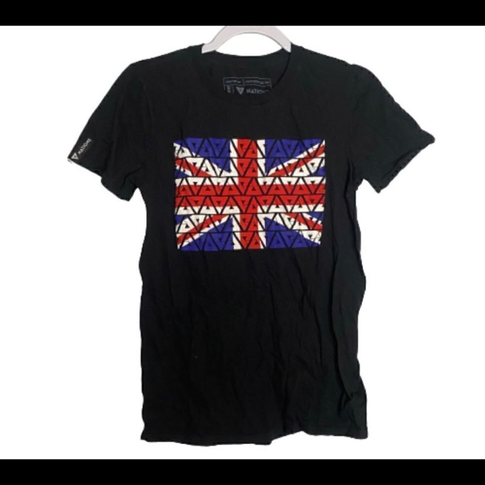Nations UK Logo Flag Tee Short Sleeve Black
